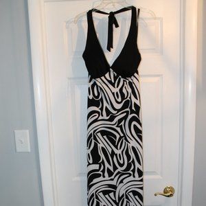 Funky Zebra Print Halter Dress